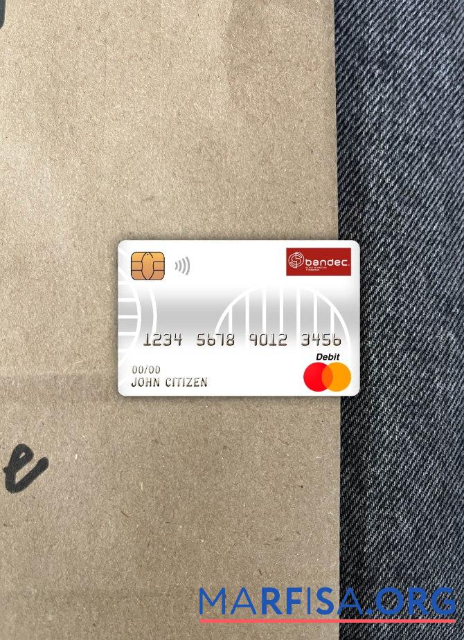 Blank Cuba Bandec banco de credito y comercio bank master debit card photolook front sample